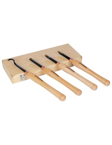 H4TLGS JUEGO DE CINCELES PARA TORNO DE MADERA CON PUNTA DE CARBURO INTERCAMBIABLE